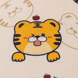 Xpoko Cartoon Tiger Flat Sheet Kids Boys Kawaii Bed Sheet Set Animal Print Tiger Bedding Sheet Polyester Breathable Soft Bedroom Decor