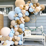 1 Set Blue Brown Balloons Garland Arch Kit Baby Shower Coffee White sand Ballon Gender Reveal Wedding Birthday Party Decorations