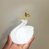 Xpoko White Swan Night Light Cartoon Cute Enamel Light Creative Bedroom Bedside Atmosphere Light Decoration Decoration Decoration