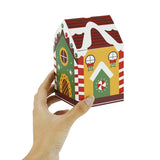 Xpoko 5 Christmas Candy Box House Shape Gift Boxes Merry Christmas Decorations 2023 New Year Birthday Party Packaging Bags Kids Favors