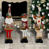 Xpoko Telescopic Long Legs Snowman Santa Claus Elk Doll Christmas Party Ornament Merry Christmas Decor Gift Happy New Year 2025