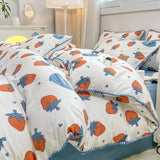 Xpoko Cartoon Dinosaur Bedding Set Bed Flat sheet Pillowcase Twin Full Queen Princess Style Bed Linen Kids Girls Duvet Cover No Filler