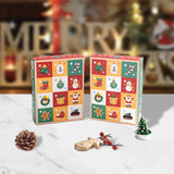 Xpoko 5Pcs Christmas Surprise Blind Box 12 grids Child Child Countdown Advent Calendar Box Poked with Finger Xmas Gift Packing Boxes