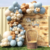 1 Set Blue Brown Balloons Garland Arch Kit Baby Shower Coffee White sand Ballon Gender Reveal Wedding Birthday Party Decorations