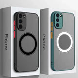 Xpoko Matte Armor Magnetic Case For Samsung Galaxy S24 S23 S22 S21 S20 Ultra Plus FE A54 A53 A32 A14 Note 20 5G Wireless Charge Cover