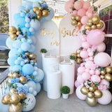 102Pcs Gender Reveal Balloon Garland Arch Kit Boy or Girl Baby Shower Balloon Pink Blue Gold Ballon Birthday Party Wedding Decor