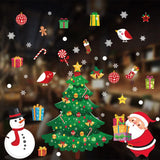 Xpoko Christmas Window Stickers Ornaments Merry Christmas Decorations 2023 for Home Wall Sticker Decals New Year Decor Noel Stickers