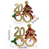 Xpoko 2025 New Year Glasses Happy New Year Party Photo booth Prop Christmas Ornaments kids Navidad Gifts New Year Eve Party Decoration