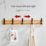 Xpoko Creativity Adjustable Bamboo Coat Racks Wall Hanger Clothes Hook Living Bedroom Home Entrance Clothing Hat Stand Garment Rack