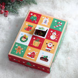 Xpoko 5Pcs Christmas Surprise Blind Box 12 grids Child Child Countdown Advent Calendar Box Poked with Finger Xmas Gift Packing Boxes