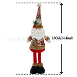 Xpoko Telescopic Long Legs Snowman Santa Claus Elk Doll Christmas Party Ornament Merry Christmas Decor Gift Happy New Year 2025