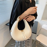 Xpoko Luxury Half-moon Underarm Bag for Women PU Leather Shoulder Bag Autumn Winter Crossbody Bag Fashion Armpit Handbag and Purse