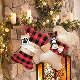 Xpoko Christmas Pet Stocking Christms Socks Gift Bag Ornaments Chrismas Pendant Merry Christmmas Decor For Home Happy New Year 2025