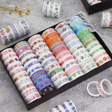 Xpoko back to school 60Pcs/Set Kawaii Washi Tape Set Masking Adhesive stickers Tapes Scrapbook Decorative Kawaii Stationery Stickers School Supplies