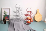 Xpoko Modern Metal Egg Shelter Rack Kitchen Countertop Egg Organiser Shelf Home Kitchen Supplies Spiral Storage Roller Rack