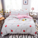 Xpoko Flower Duvet Cover Modern Soft Ditsy Floral Botanical Thickened Bedding Soft Comforter Cover for Teen Boys Girls Decoration Room