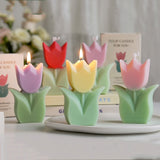 Xpoko Korean candle diy handmade birthday gift tulip scented candle ins flower table decorative aromatic candles home decor souvenirs