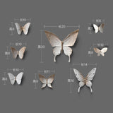 Xpoko Nordic Butterfly Wall Hanging Pendant Art Bedroom Living Room Decoration Resin Animal Butterfly Wall Hanging Interior Decoration