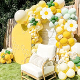 Xpoko Macaron Daisy Balloon Garland Kit Lemon Yellow Latex Balloon Summer Birthday Wedding Party Decoration Baby Shower Daisy Ballon