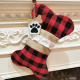 Xpoko Christmas Pet Stocking Christms Socks Gift Bag Ornaments Chrismas Pendant Merry Christmmas Decor For Home Happy New Year 2025