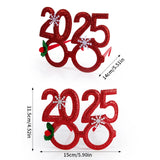 Xpoko 2025 New Year Glasses Happy New Year Party Photo booth Prop Christmas Ornaments kids Navidad Gifts New Year Eve Party Decoration