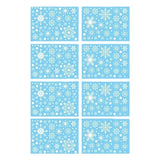 Xpoko 8pcs Christmas Wall Stickers Winter Snowflake Window Glass Electrostatic Stickers Merry Christmas Decor Happy New Year 2025