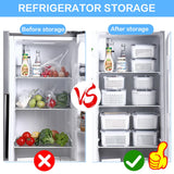 Xpoko 1pcRefrigerator Storage Box FreshVegetable Fruit Boxes Drain Basket Storage Containers Pantry Kitchen Organizer Fridge Organizer