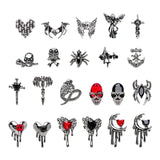 Xpoko Alloy Skull Nail Charms Retro Halloween Decals Ornaments 3D Ghost Silver Classic Jewelry Nails Art Design Manicure Accessories