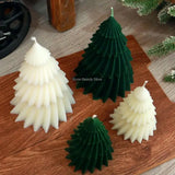 Xpoko 3D Christmas Tree Candle Silicone Mold DIY Christmas Candle Making Kit Handmade Soap Plaster Resin Baking Tools Holiday Gifts