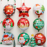 Xpoko 50pcs 18inch Christmas Balloons Santa Claus Snowman Elk Stocking Foil Balloon Christmas Decorations for Home Navidad 2025