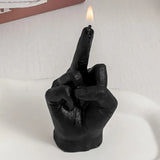 Xpoko Creative Candles Middle Finger Shaped Gesture Scented Candles Niche Funny Quirky Gifts Home Decoration Ornaments Birthday Gifts