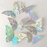 Xpoko 12pcs Suncatcher Sticker 3D Effect Crystal Butterflies Wall Sticker Beautiful Butterfly for Kids Room Wall Decal Home Decoration