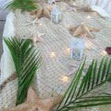 Xpoko Mermaid Natural Fish Net Decorative Under The Sea Pirate Party Accessory Luau Tropical Nautical Beach Hawaiian Party Table Cover