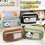 Xpoko back to school Large Capacity Multi Layer Pencil Case Stationery Bag Minimalist Creative Stationery Pen Box Students School Stationery Supplies