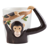 Xpoko Monkey Animal Shape Mug Mug Coffee Cup Children Cartoon Ceramic Mug Cute Pet Expression Mug Water Glass Milk Cup Mug Cool Cups