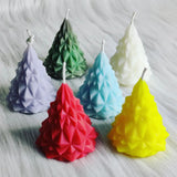 Xpoko 3D Christmas Decor Candle Mold for DIY Scented Candle Resin Plaster Silicone Mould Snowflake Elk Tree Craft Mold Home Decoration