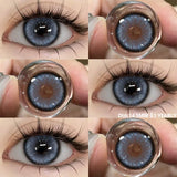 Xpoko Colored Contact Lenses 1pair Natural Eye Lens Blue Eye Lenses Brown Lenses Gray Pupils Cosmetic Green Contacts