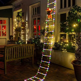 Xpoko 1/1.5/3M LED Christmas Ladder Light Santa Claus Indoor String Lamp Outdoor Window Garden Xmas Tree Hanging Strip Light Christmas