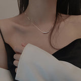 Xpoko 2023 Fashion Trend Unique Design Elegant Exquisite Simple Teardrop Shape Clavicle Necklace Women Jewelry Party Gift Wholesale