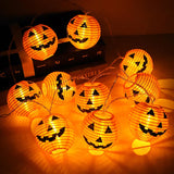 Xpoko Pumpkin Halloween LED Lights 1.5M 10LED Ghost Bat String Lamp Hanging Ornament for Home Bar Halloween Party Decoration 2023 New