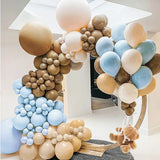 1 Set Blue Brown Balloons Garland Arch Kit Baby Shower Coffee White sand Ballon Gender Reveal Wedding Birthday Party Decorations