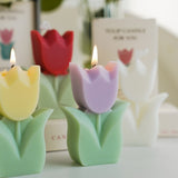 Xpoko Korean candle diy handmade birthday gift tulip scented candle ins flower table decorative aromatic candles home decor souvenirs