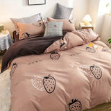 Xpoko New Zebra Bedding Set Kids Adults Twin Full Queen Bed Flat Sheet Korean Style Duvet Cover Pillowcase No Filler Stripes Bed Linen