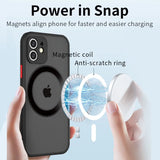 Xpoko Luxury Matte Magnetic For Magsafe Wireless Charge Case For iPhone 15 14 13 11 12 Pro Max Mini Plus XS Max XR X Armor Cover funda