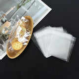 Xpoko 100pcs Plastic Transparent Cellophane Bags Polka Dot Candy Cookie Gift Bag with DIY Self Adhesive Pouch Celofan Bags for Party