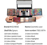 Xpoko MISS ROSE Make-up Kit ALL IN ONE Full Facial Makeup Set Eye Shadow Lip Gloss Eyeliner Makeup Brushe Cosmetics Bag Makeup Product
