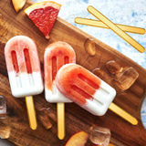 Xpoko 10pcs Acrylic Ice Cream Sticks Popsicle Stick Reusable Creamsicle Cakesicle Cake Candy Pop Sticks Ice Lollies Kitchen DIY Crafts