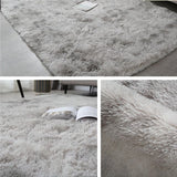 Xpoko Gray Carpet for Living Room Plush Rug Bed Room Floor Fluffy Mats Anti-slip Home Decor Rugs Soft Velvet Carpets Kids Room Blanket