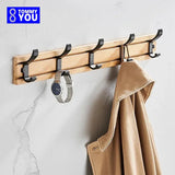 Xpoko Creativity Adjustable Bamboo Coat Racks Wall Hanger Clothes Hook Living Bedroom Home Entrance Clothing Hat Stand Garment Rack