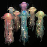 Xpoko Jellyfish Lamp, Portable Flower Lamp, Girl Room Atmosphere Decoration Lamp, Bedroom Night Lamp, Home Decoration